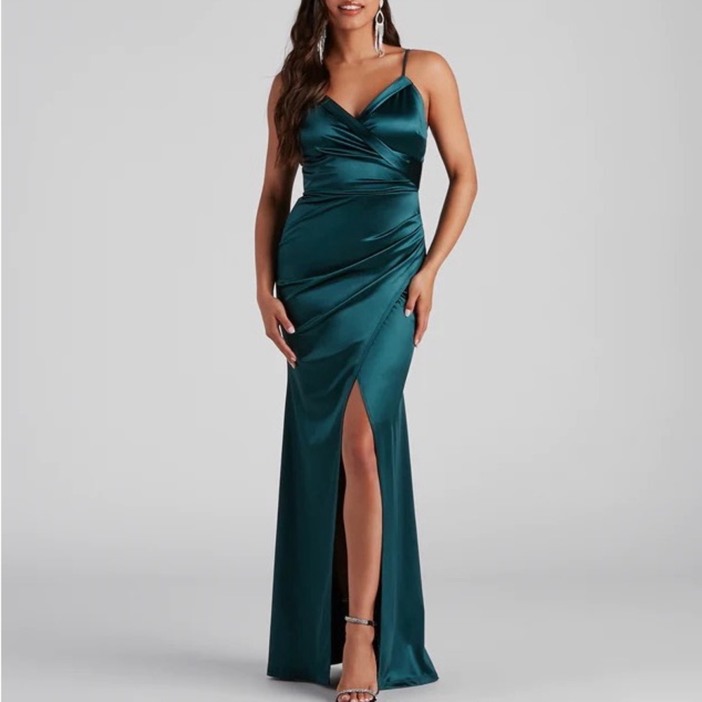 Windsor Kimia Formal Satin Wrap Gown *BRAND NEW*